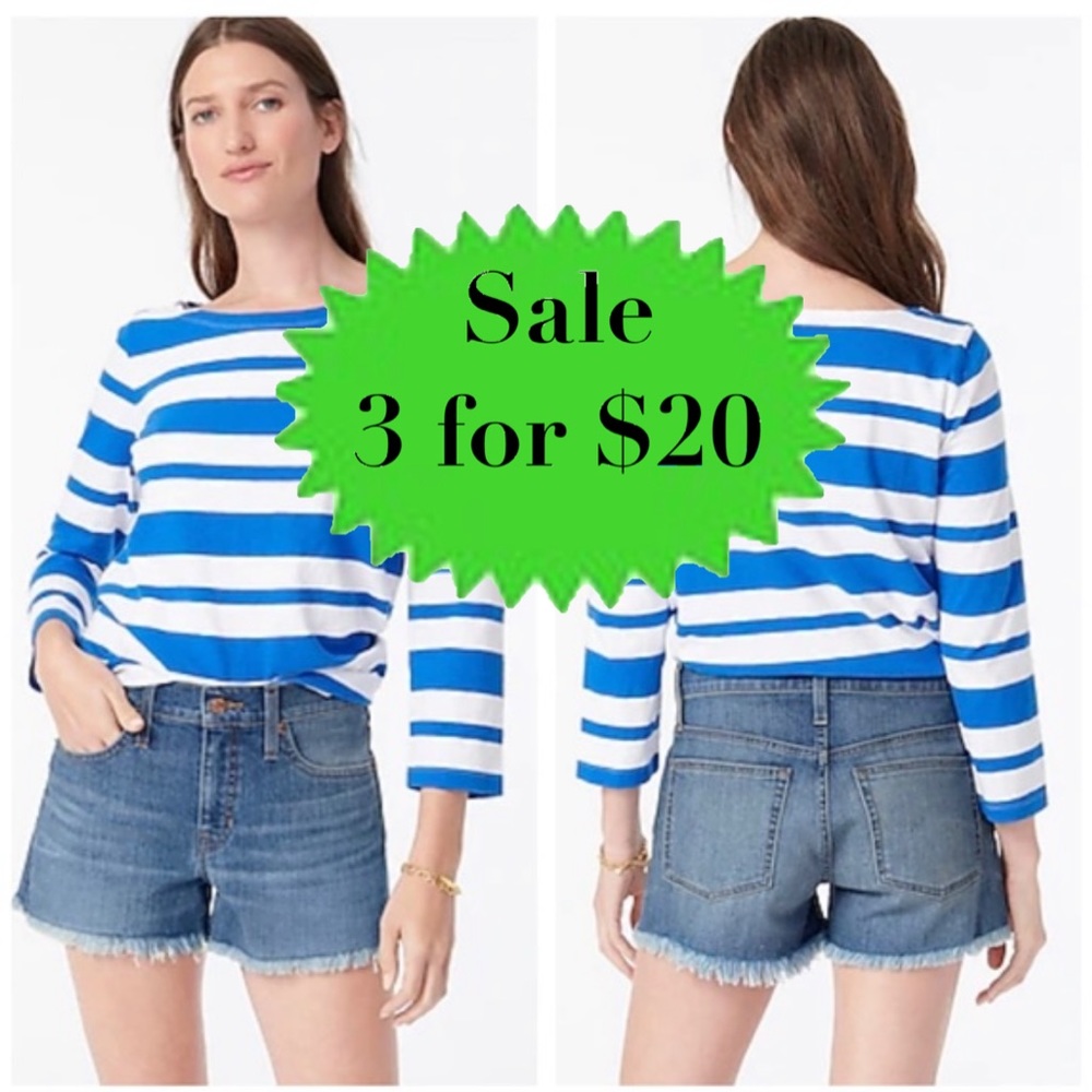 J. CREW jean shorts denim blue cut offs frayed cutoff women’s j.crew shorts 25